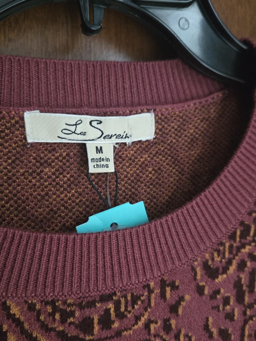 Paisley Crewneck Sweater - Raspberry - Picture 4 of 7